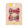 Barrettes mini papillon - Liberty Crimson rose (paire)