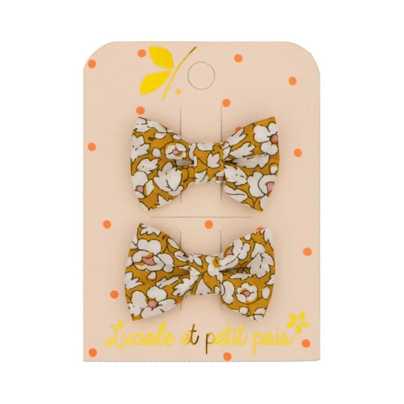 Barrettes mini papillon - Liberty Feather Meadow (paire)