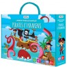 Livre et puzzle Fantasy - Pirates et krakens