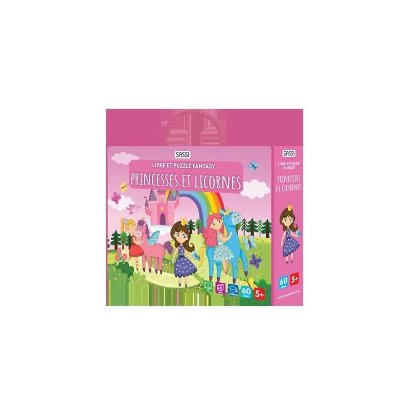 Livre et puzzle fantasy - Princesses et licornes Livre et puzzle fantasy - Princesses et licornes