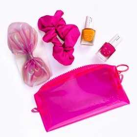 Trousse fluo rose -...
