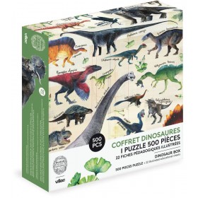 Puzzle coffret dinosaures -...