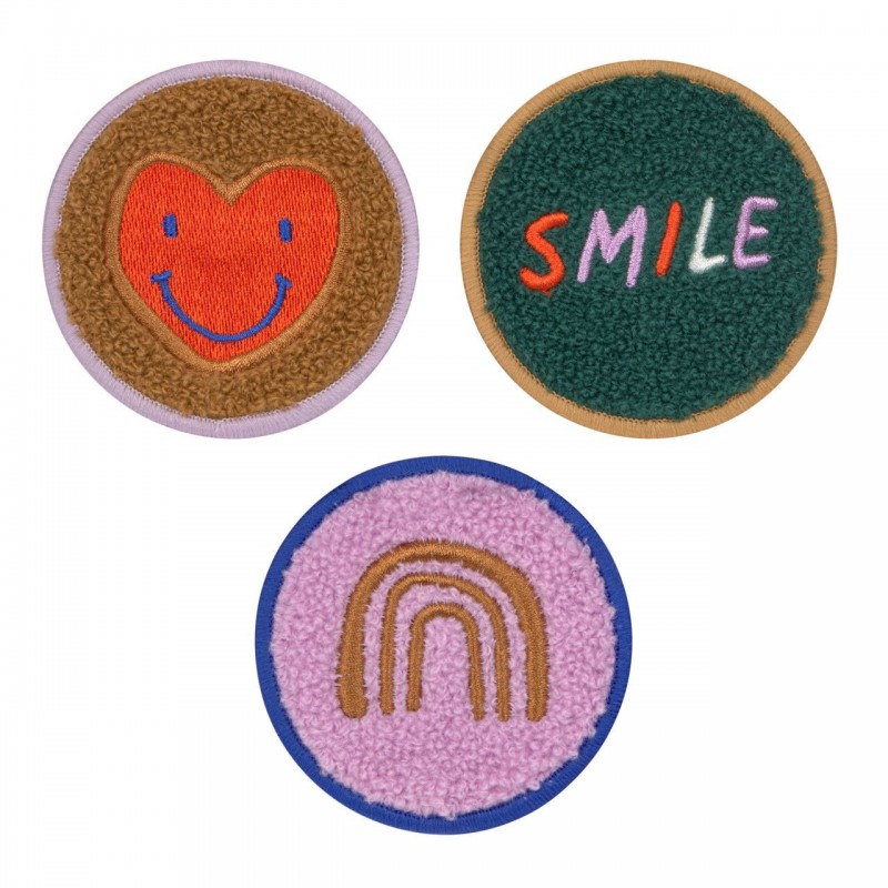 Set de 3 Patchs Little Gang - Smile/heart