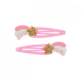 Barrettes Faline étoile, rose