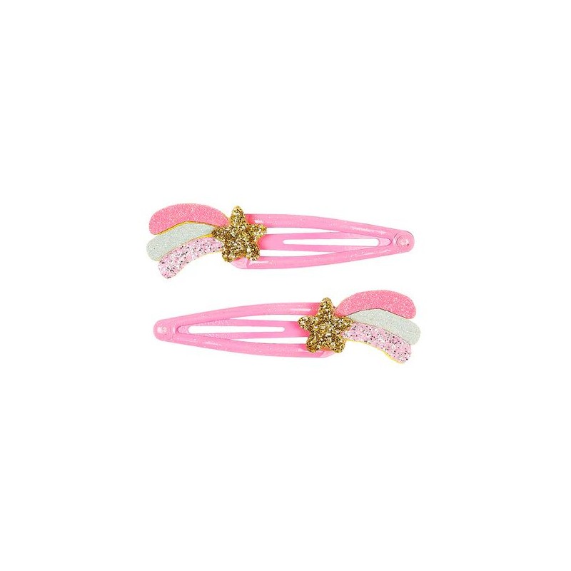 Barrettes Faline étoile, rose