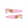 Barrettes Faline étoile, rose