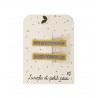 Barrettes pinces croco - Moutarde (paire)