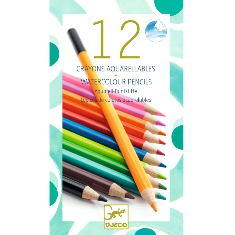 12 crayons aquarellables