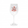 Set de 2 verres à vin - Avec toi, tout est divin. Trinquons avec un bon verre de vin !