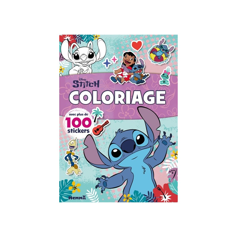 Disney Stitch : Coloriage avec plus de 100 stickers