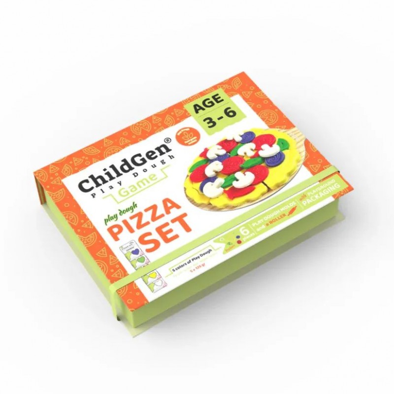 Pâte à modeler naturelle - Set de jeu Pizza Pâte à modeler naturelle - Set de jeu Pizza