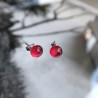 Boucles d'oreilles à tiges - Fuchsia