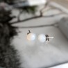 Boucles d'oreilles à tiges - Blanc