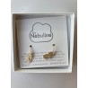 Boucles d'oreilles pendantes (or) - Chat