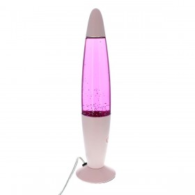 Lampe à paillettes rose