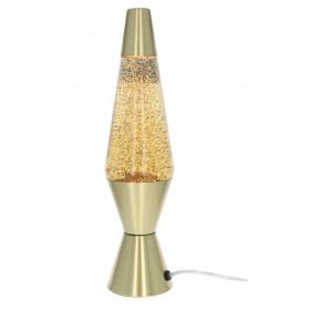 Lampe à paillettes dorée