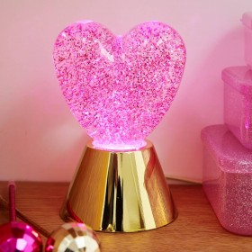 Lampe coeur à paillettes