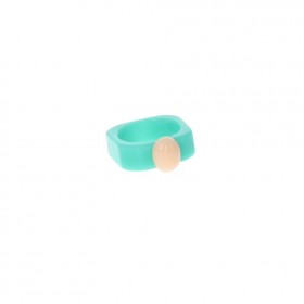 Bague pastel bleu et rose
