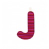 Lettre en tissu J