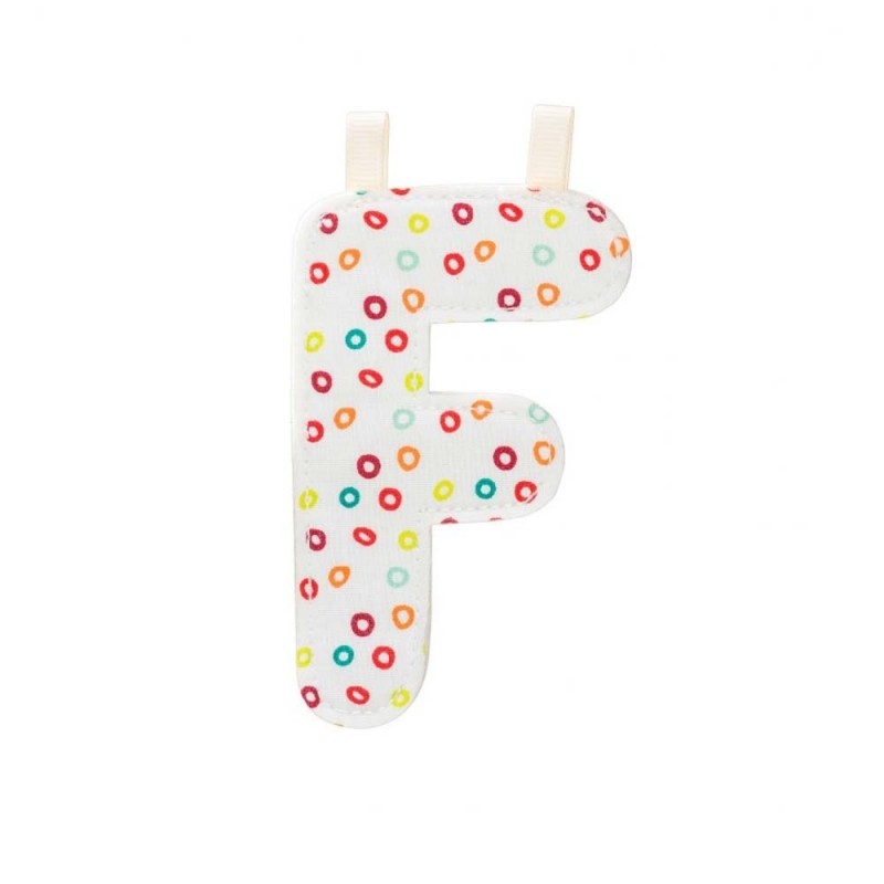 Lettre en tissu F Lettre en tissu F
