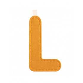 Lettre en tissu L unie/lignes