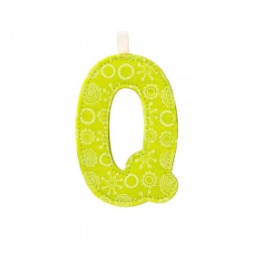 Lettre en tissu Q