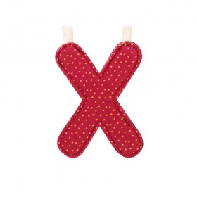 Lettre en tissu X