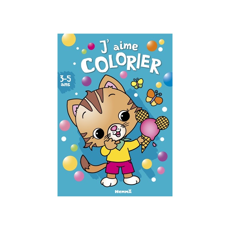 J'aime colorier (3-5 ans) (Chat et glace)