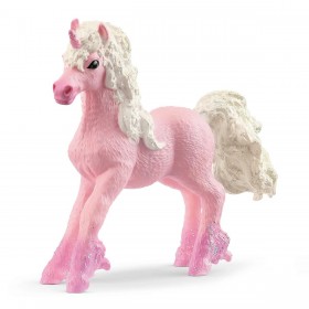 Poulain licorne fleuri -...