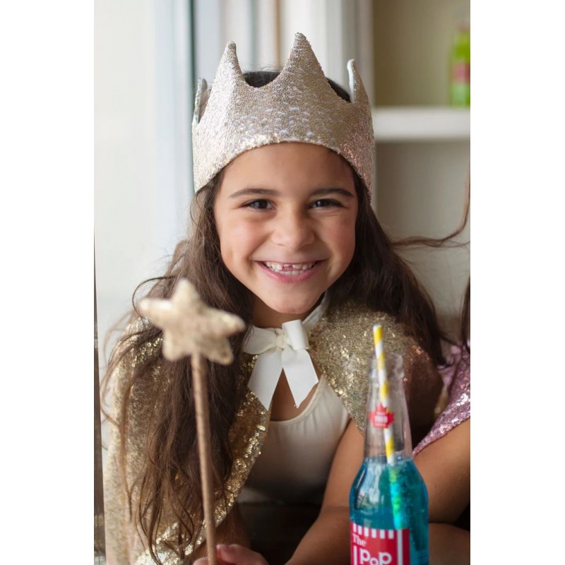 Couronne de princesse à sequins dorés Couronne de princesse à sequins dorés