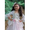 Robe de princesse rose pâle et dorée, 5-6 ans