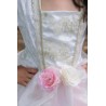 Robe de princesse rose pâle et dorée, 5-6 ans