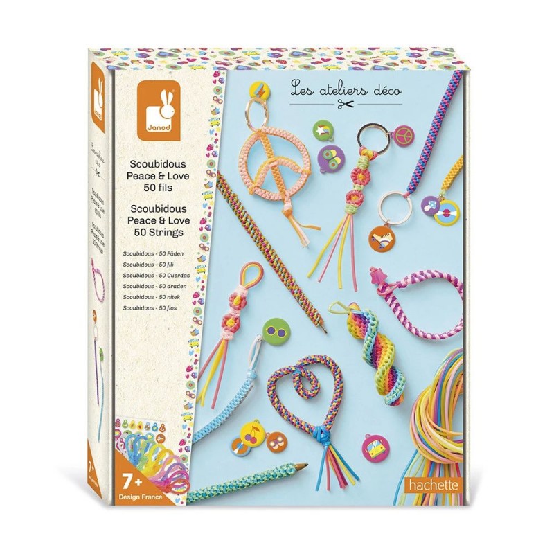 Scoubidous Peace & Love - 50 fils Scoubidous Peace & Love - 50 fils