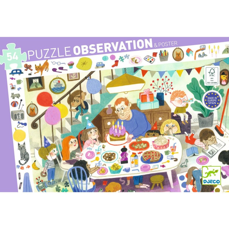 Puzzle observation 54pcs - La fête d'anniversaire