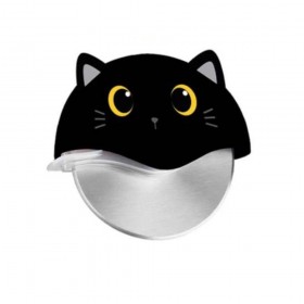 Coupe pizza - Chat noir