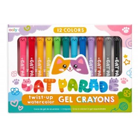 Cat parade - 12 crayons gel...