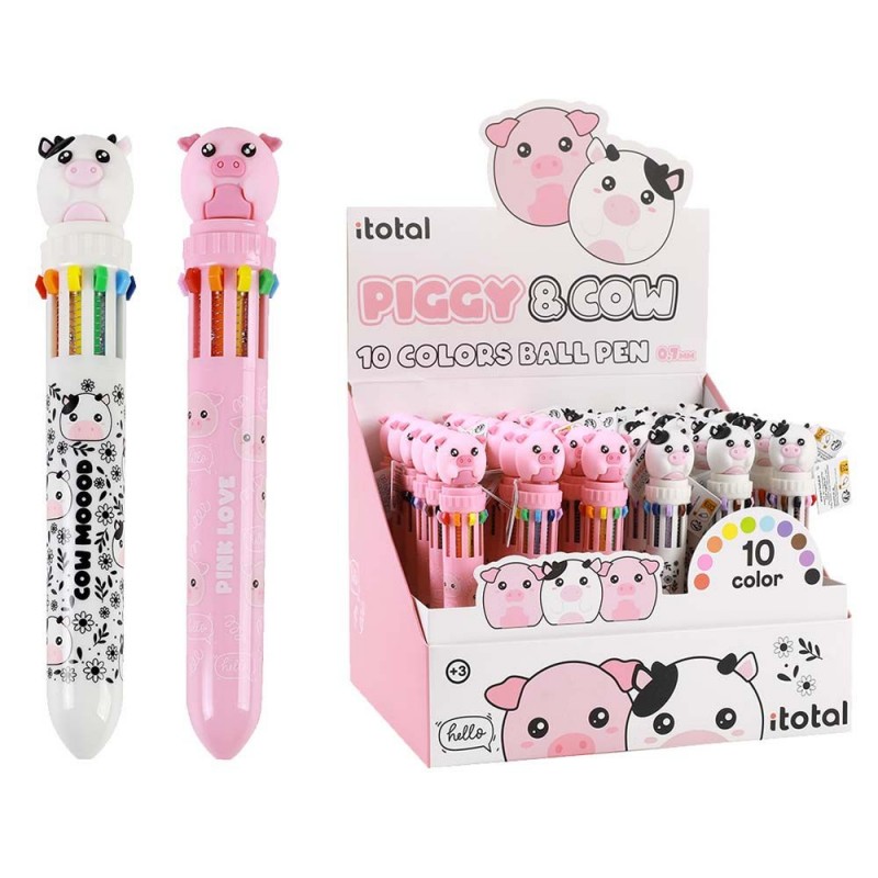 Bic à 10 couleurs - Vache ou Cochon Bic à 10 couleurs - Vache ou Cochon