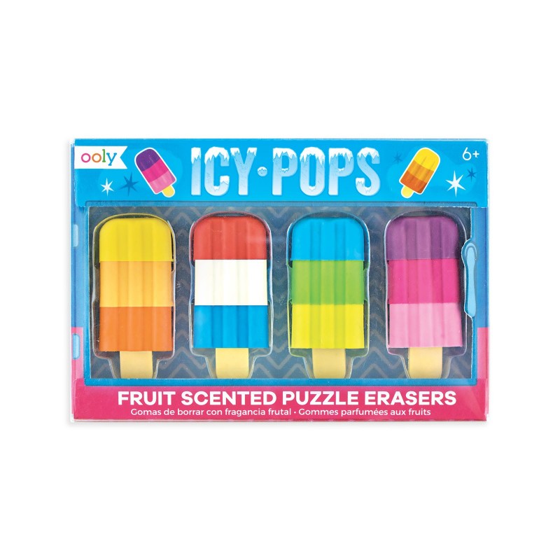 Set de 4 gommes parfumées - Icy pops Set de 4 gommes parfumées - Icy pops