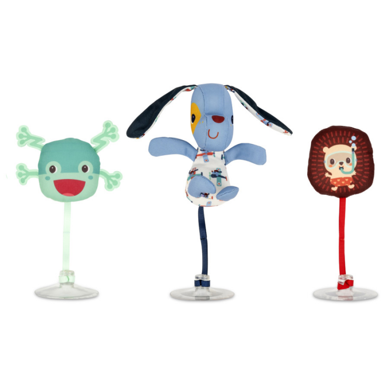Jules et ses amis - 3 personnages de bain avec ventouse Jules et ses amis - 3 personnages de bain avec ventouse
