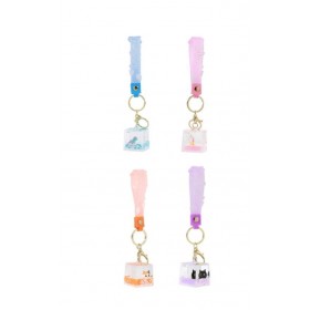 Porte-clés liquide Cube