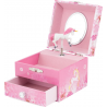 Coffre musical - Licorne fleurs