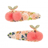 Duo de barrettes à pompons - Cerises