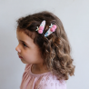 Duo de barrettes à pompons - Cerises