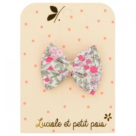 Barrette noeud ruban - Rose...