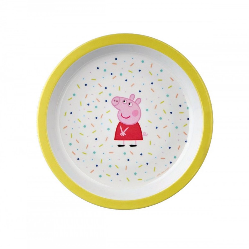 Assiette bébé - Peppa Pig jaune Assiette bébé - Peppa Pig jaune