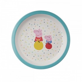 Assiette bébé - Peppa Pig bleu