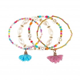 Bracelet Gina fleur bleu