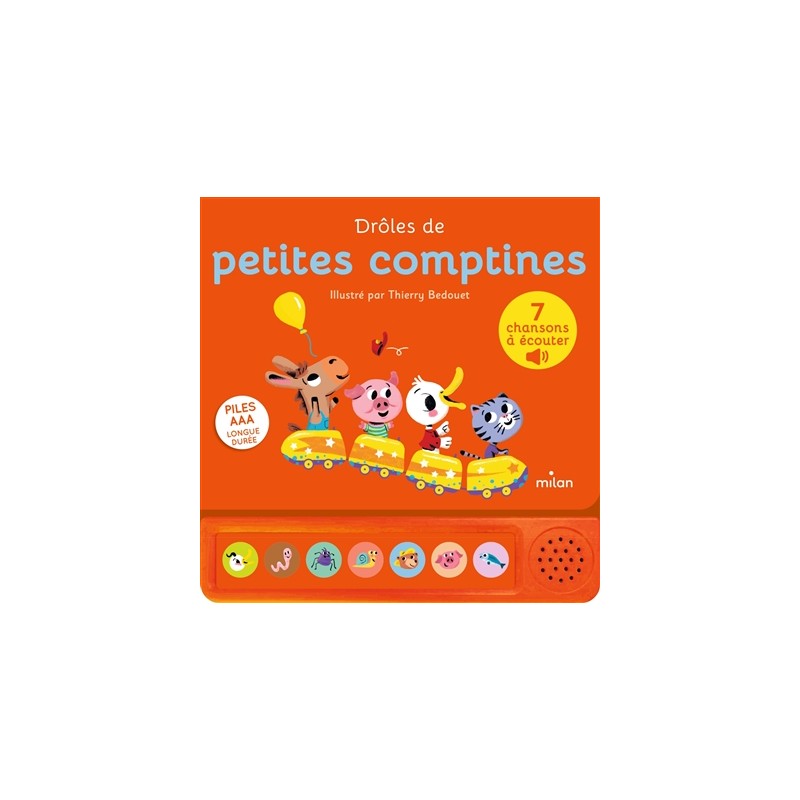 Contes et comptines à écouter - Drôles de petites comptines - LIVRE SONORE - Dès 1 an