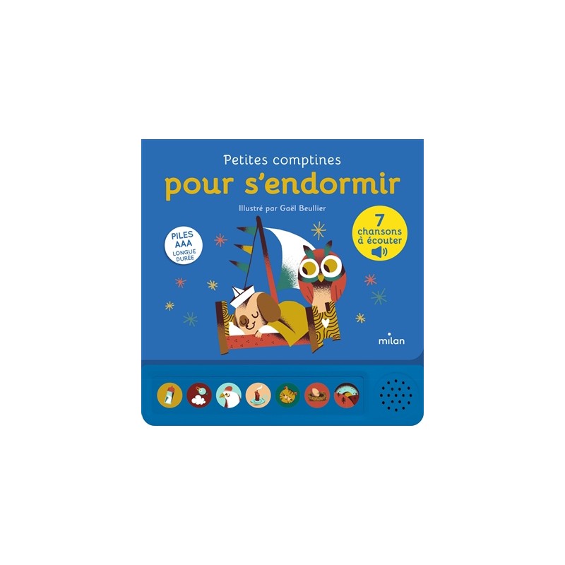 Contes et comptines à écouter - Petites comptines pour s'endormir - LIVRE SONORE - Dès 1 an