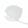 Lampe coquillage nacrée à paillettes multicolores